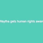 Waytha gets human rights award