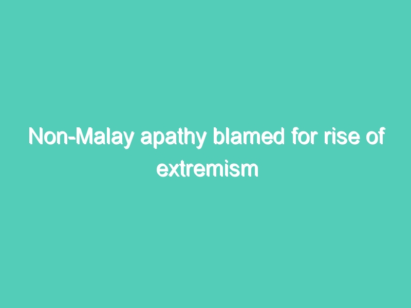 Non-Malay apathy blamed for rise of extremism